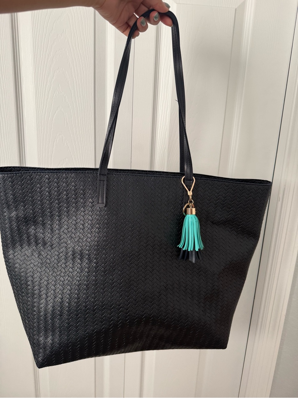 Blue bath & body works  Tote Bag with Teal Tassel
